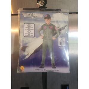 Top Gun Child Costume Medium 5-7 Rubies Maverick Jumpsuit Hat Halloween Boys